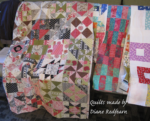 Diane Redfearn made sampler quilts from pre-cut fabric