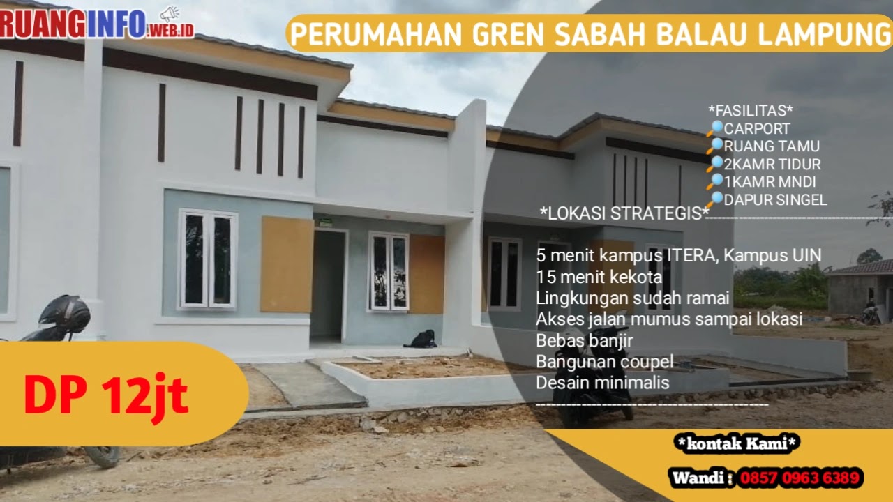 Perumahan GREN SABAH BALAU merupakan perumahan siap huni, dan tentunya sudah ramai lokasinya pun sangat strategis aman nyaman dan tentunya sudah memiliki akses jalan menuju kota bandar Lampung.