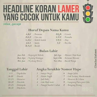 HeadLINE Koran Lampu Merah Yang Cocok Untuk Kamu ..