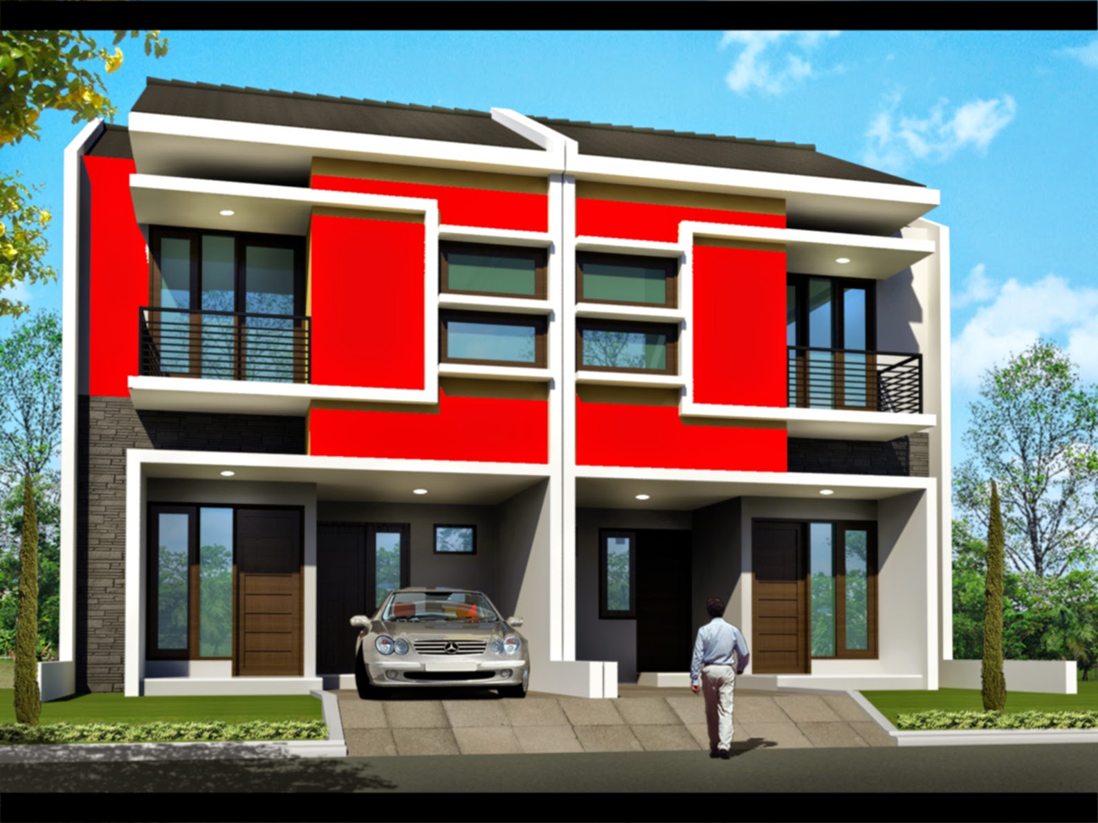 Cantik Warna Cat Rumah Merah Hgd6 Model Rumah Minimalis Model