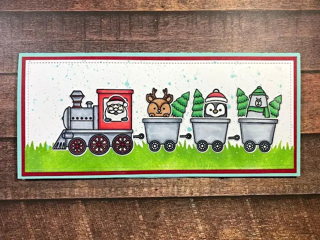 Sunny Studio Stamps: Holiday Express Customer Card by Katie