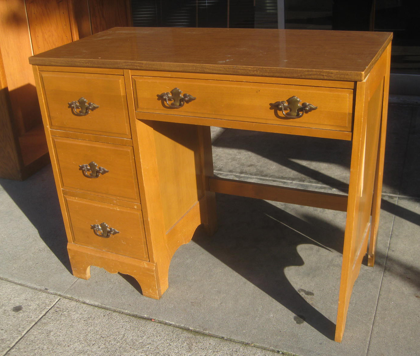 all wood computer desk