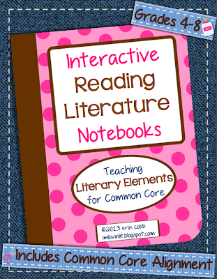 http://www.teacherspayteachers.com/Product/Interactive-Reading-Literature-Notebooks-Literary-Elements-for-Common-Core-4-8-745824