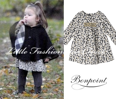 David Beckhamchildren on With Double Bow Fw 12 By Zara Kids  First Seen On October 14th 2012