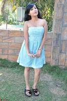 Sahana New cute Telugu Actress in Sky Blue Small Sleeveless Dress ~  Exclusive Galleries 043.jpg