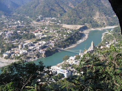 Full view of Rishikesh from top hill