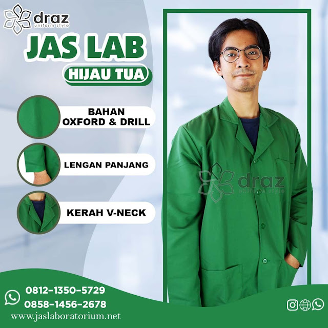 Jual Jas Laboratorium Warna Hijau di Tangerang Selatan - 081213505729