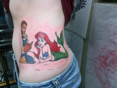 Disney Belle and Ariel Tattoo