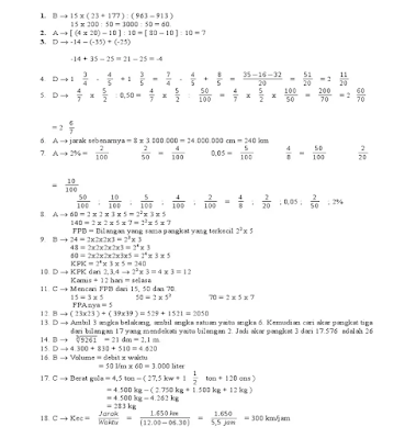 contoh soal matematika dan pembahasanya