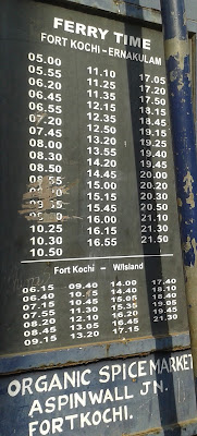 Ernakulam Boat Jetty Ferry time table 
