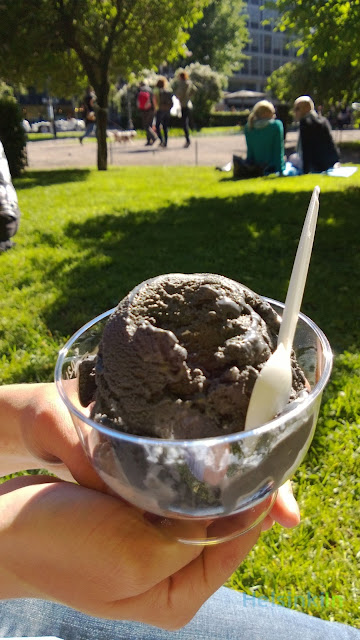 salmiakki ice cream in a cup