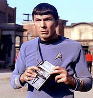 Mr Spock with a tricorder