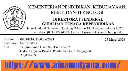 Pengumuman Hasil Seleksi Tahap 2 CPP PGP Angkatan 9