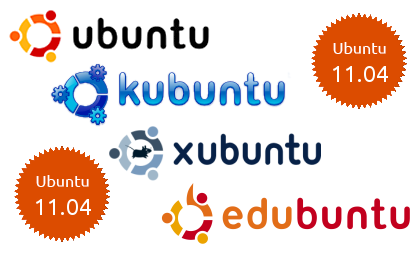 Kubuntu, Xubuntu, Edubuntu, Ubuntu Studio and Mythbuntu 11.04 are also here!