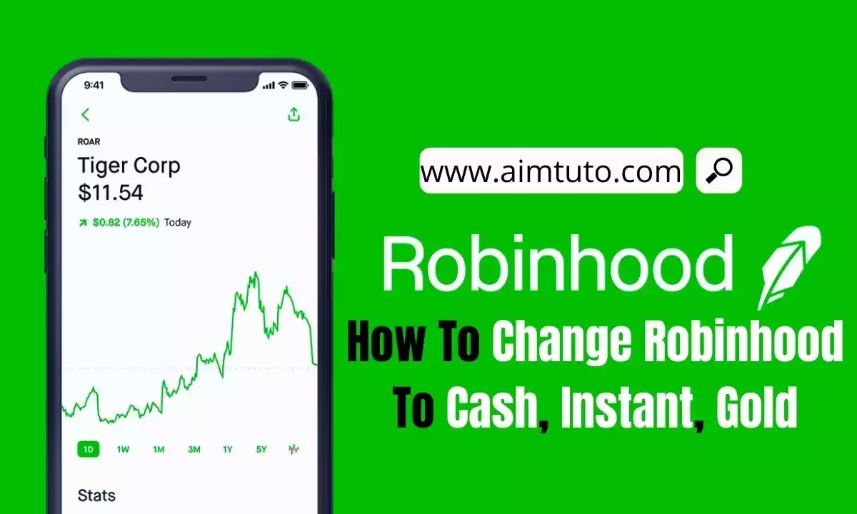 change robinhood to cash, instant, gold account