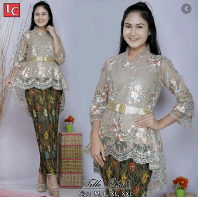 Contoh kebaya tile modern hijab