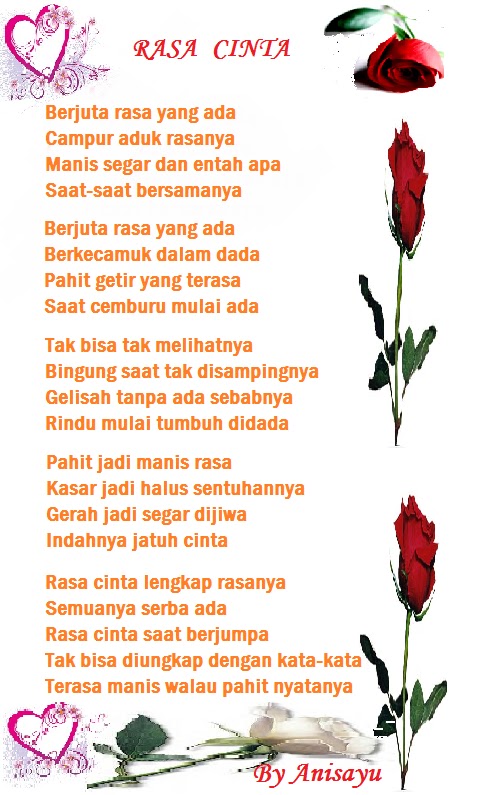PUISI CINTA BY ANISAYU Kata2  Bijak Puisi Cinta