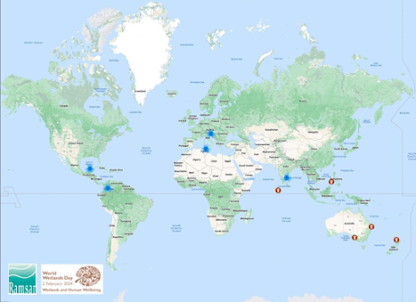 Interactive map showcasing celebrations happening worldwide.
