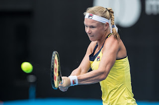 Kiki Bertens In Yellow Dress At 2019 Sydney International Tennis