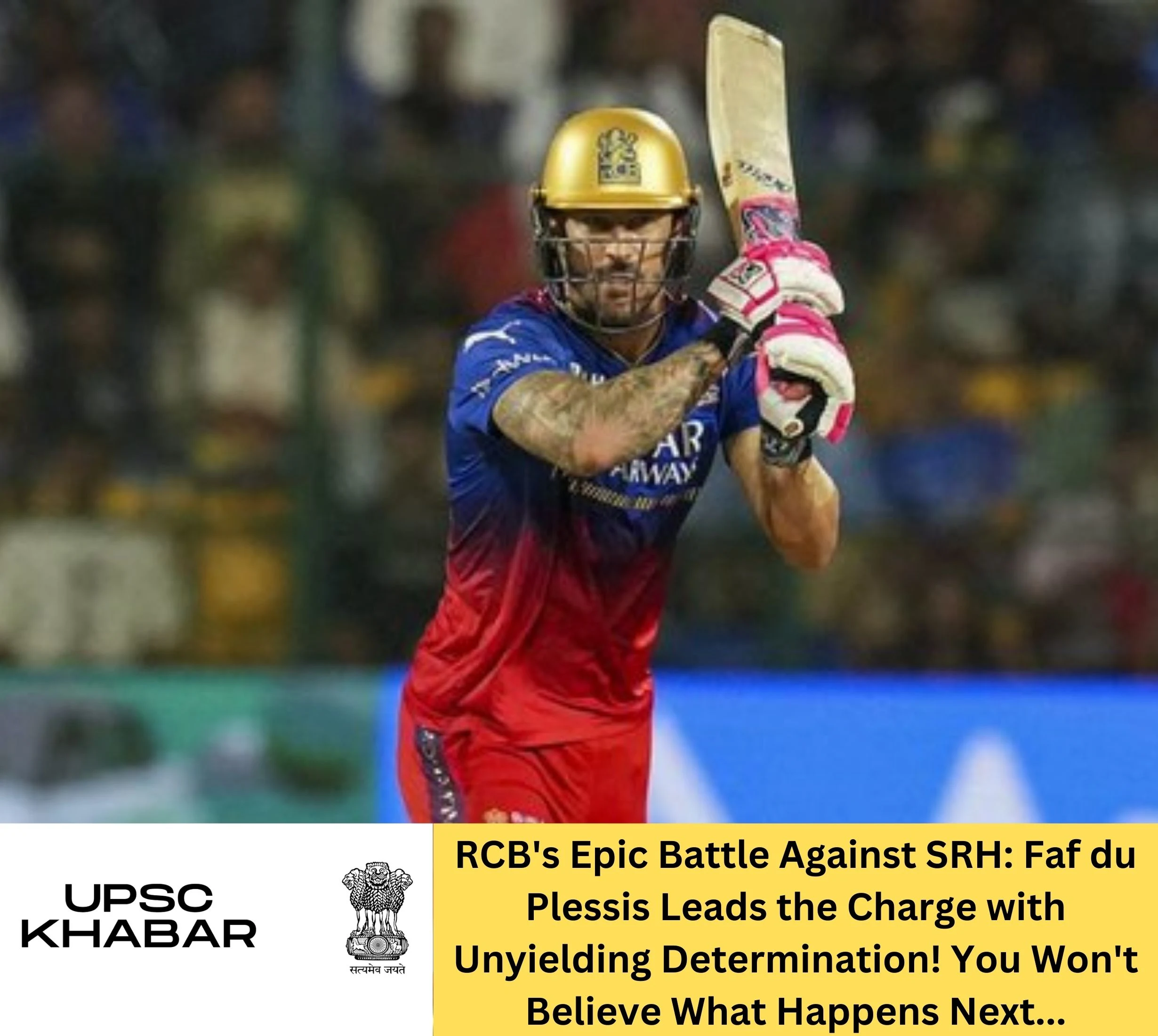 RCB's Epic Battle Against SRH: Faf du Plessis Leads the Charge with Unyielding Determination! You Won't Believe What Happens Next...