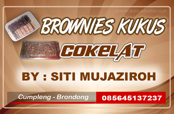 Desain Stiker  Label Kue Brownies  Coklat Bas studio Net