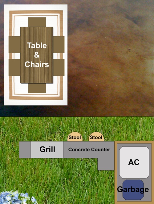 kitchen and table area