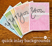 Easy Inlay die cut backgrounds - video  - Jennifer McGuire