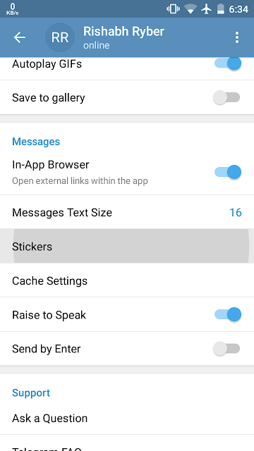 Open settings telegram