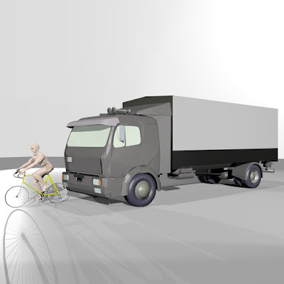 Accidente camión bicicleta