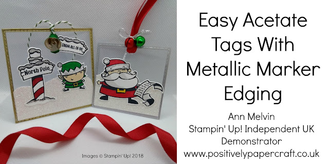 Signs of Santa Acetate tags Ann Melvin Stampin' Up! UK Independent Demonstrator 