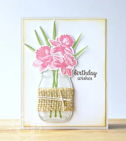 Sunny Studio Stamps: Daffodil Dreams and Vintage Jar Birthday Card by Emily Leiphart