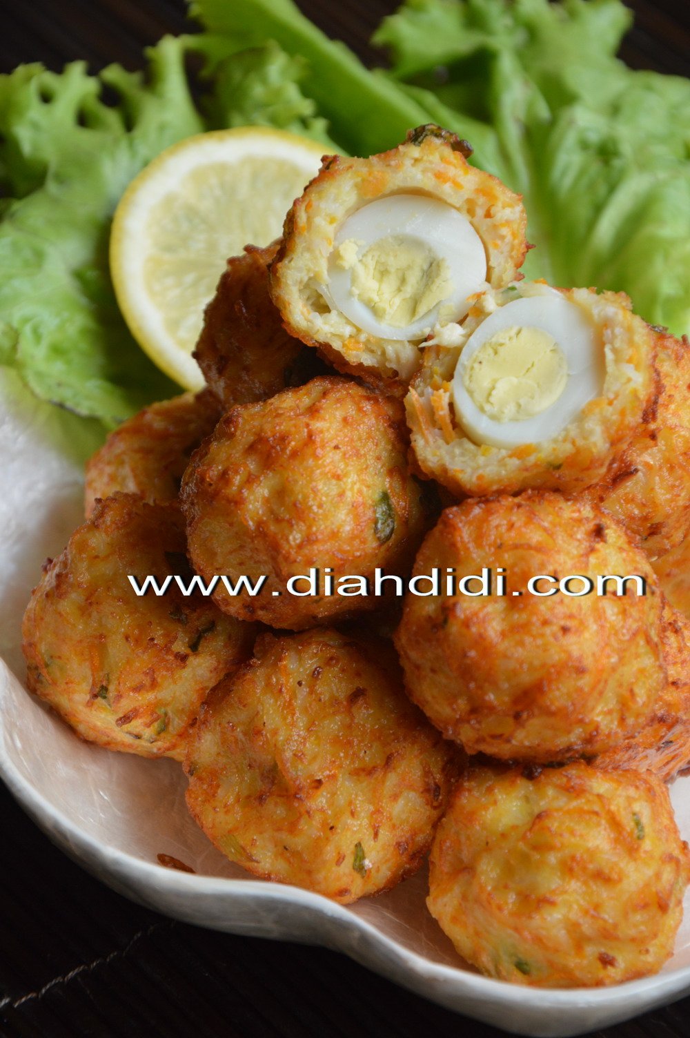  Diah  Didi  s Kitchen Bakso Goreng  Ayam  Dan Bihun Isi Telur 