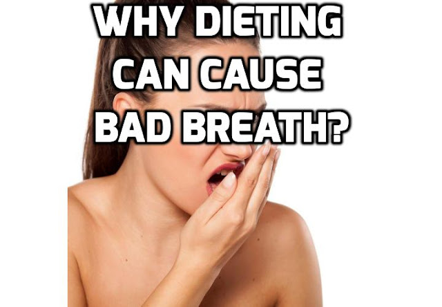 Crash dieting or fasting can cause your breath to smell sickly and sweet. This unpleasant odor is the result of chemicals called ketones which are produced as your body breaks down fatty tissue for energy. 