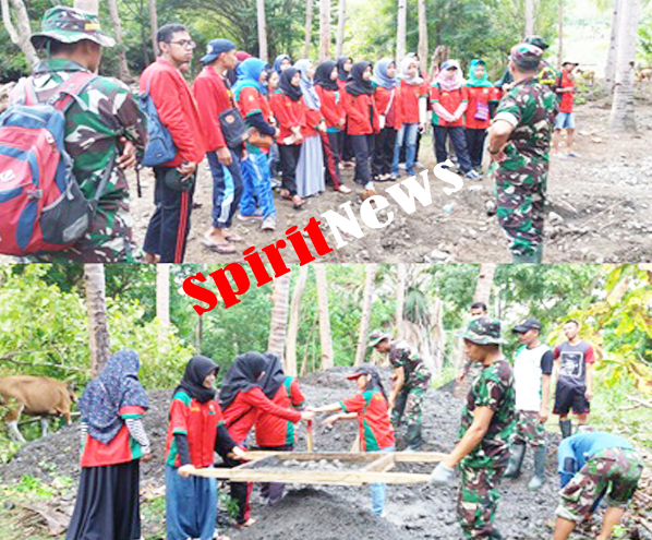 70 Mahasiswa Uhnas Makassar Peduli Kegaiatan TNI di Kodim 1415/Kep Selayar