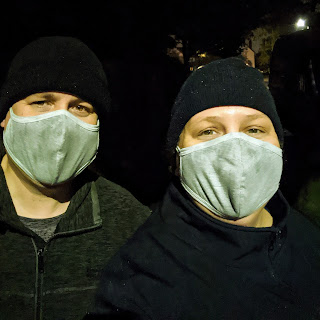 Flyfour and PippaD in masks