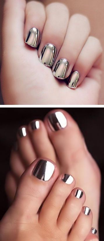 chrome nail art design. love this nail polish