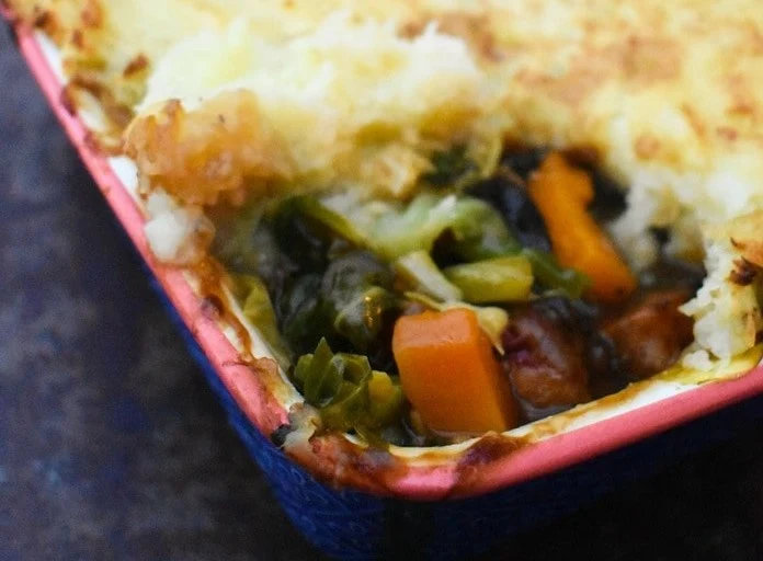 Vegan Squash, Leek & Sausage Pie