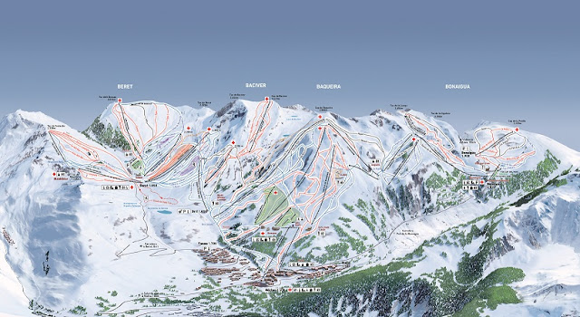 Mapa de Pistas y Remontes Baqueira Beret