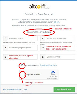 Cara membuat akun di vip bitcoin