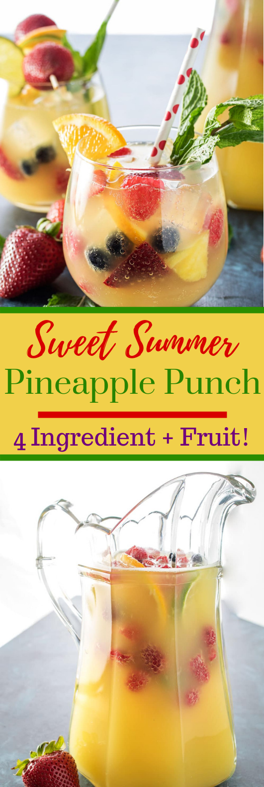 FIZZY PINEAPPLE PUNCH #Summer #Sweetdrink