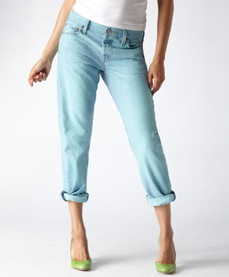 Boyfriend Cut Jeans Aqua Sky