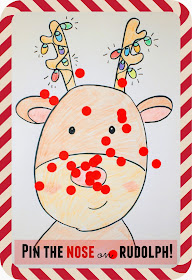 PIn the nose on Rudolph Christmas Game