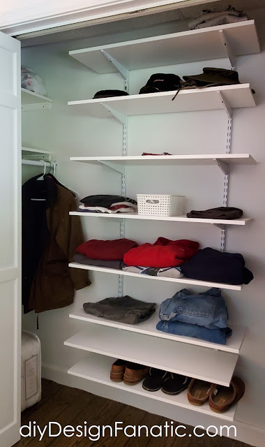 storage space, closet, add storage space to closet, mountain cottage, simple project