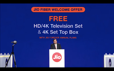 Jio fiber plans,4K LED TV free