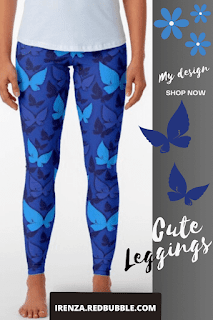 Blue Butterflies Leggings.