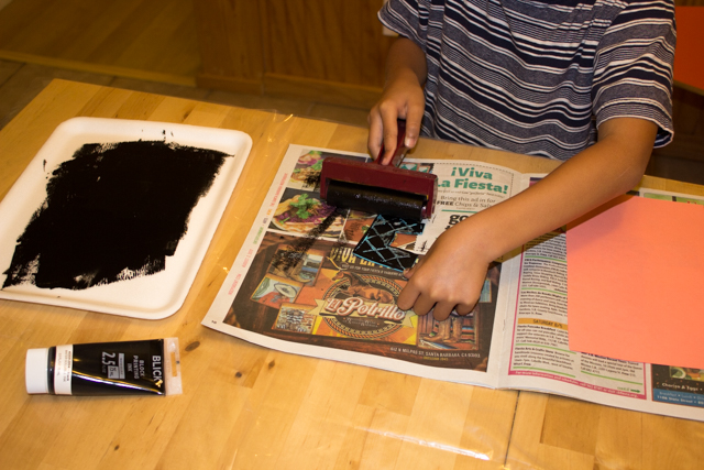 Easy Printmaking Project for kids- Print your Initial