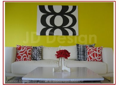 Yellow And Red Living Room