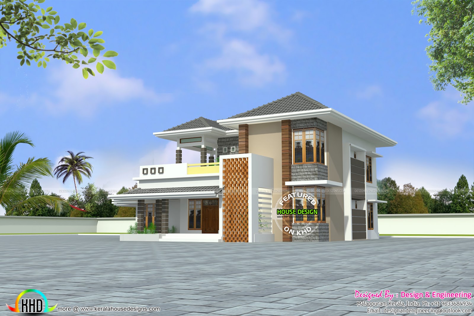 Modern house 2700 sq ft Kerala home design and floor 