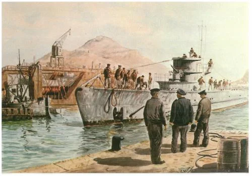 Clase D, 1947-1970. Acuarela G. Aledo