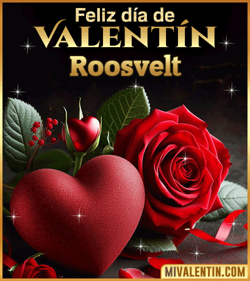 Gif Rosas Feliz día de San Valentin Roosvelt